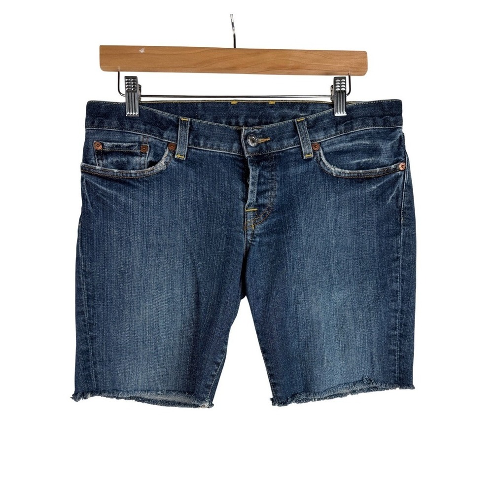Lucky Brand Dungarees Lil Maggie Jean Bermuda Shorts size 10/30 Blue